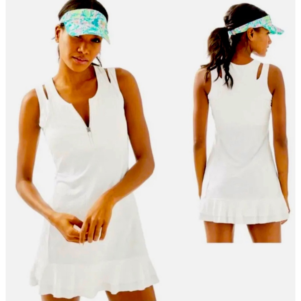 Lilly Pulitzer Women's Delphina Tennis Sport Dress Color White Size L